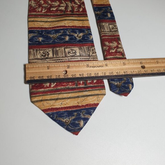 Croft Barrow Silk Tie Fall Core Stripes Floral Classic Motif Menswear Dad Gift - Picture 3 of 5